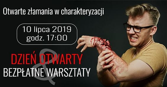 Dzień Otwarty w Warszawskiej Szkole Reklamy oraz bezpłatne warsztaty pt. Otwarte złamania w charakteryzacji. 10 lipca 2019 r.