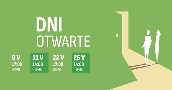 Zapraszamy na majowe Dni Otwarte 2024 w WSR i WSBMiR! 8, 22 V (środy) o 17:00 oraz 11, 25 V (soboty) o 14:00